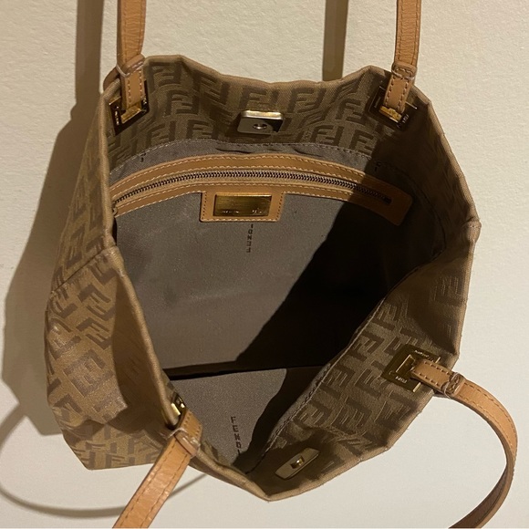 Vintage Fendi Gold Zucchino Mini Tote Shoulder Bag - Picture 6 of 12